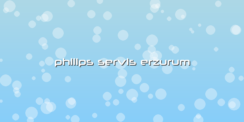 Philips Servis Erzurum