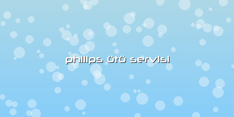 Philips ütü Servisi