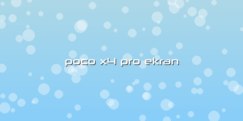 Poco X4 Pro Ekran