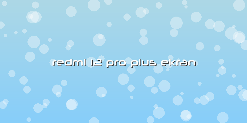 Redmi 12 Pro Plus Ekran