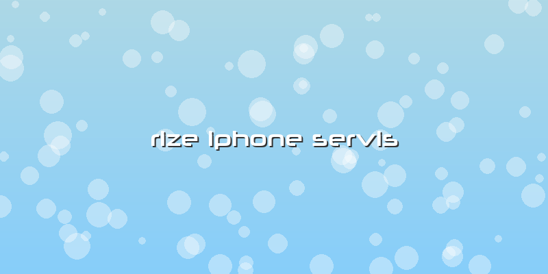 Rize Iphone Servis