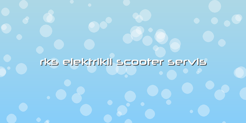 Rks Elektrikli Scooter Servis