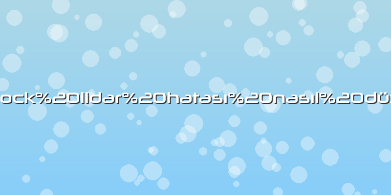 Roborock lidar hatası nasıl düzeltilir