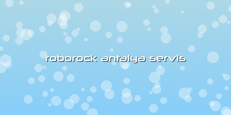 Roborock Antalya Özel Servis