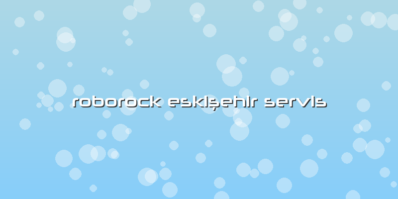 Roborock Eskişehir Özel Servis
