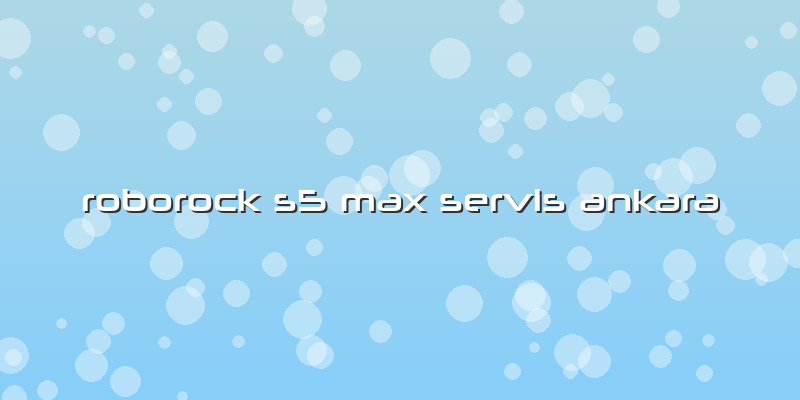 Roborock S5 Max özel Servis Ankara