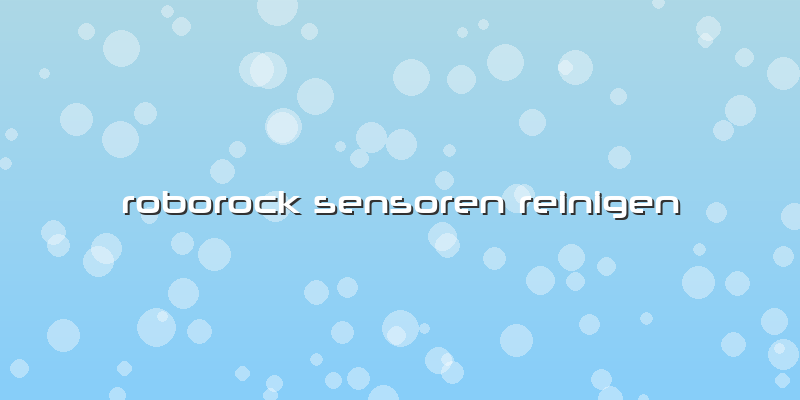 Roborock Sensoren Reinigen