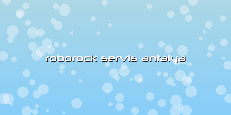 Roborock Özel Servis Antalya