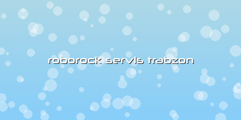 Roborock Özel Servis Trabzon