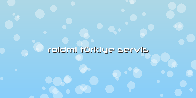 Roidmi Türkiye Servis