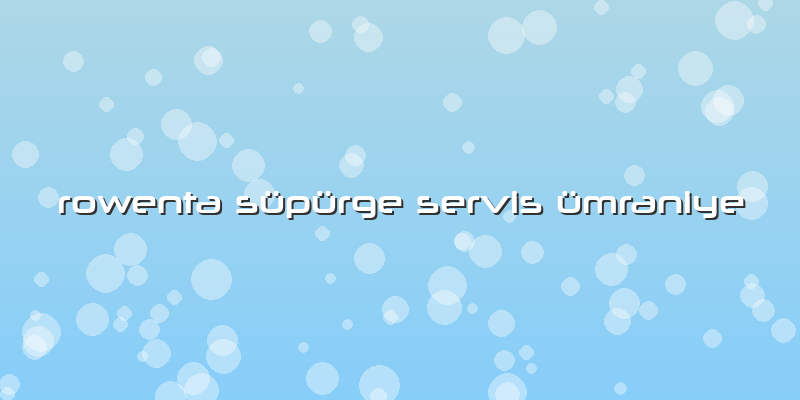 Rowenta Süpürge Servis ümraniye