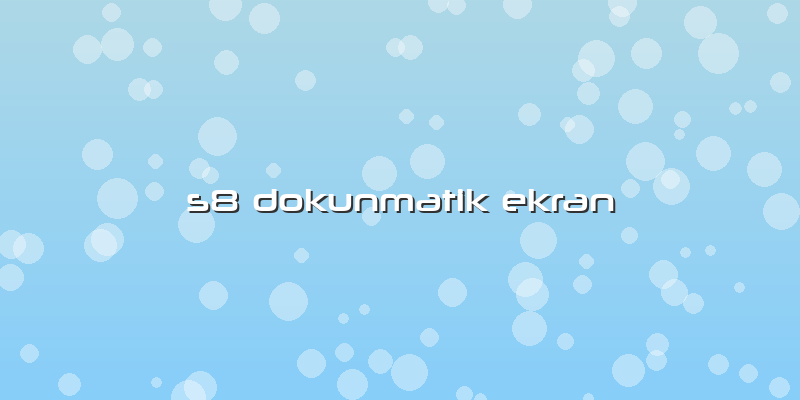 S8 Dokunmatik Ekran