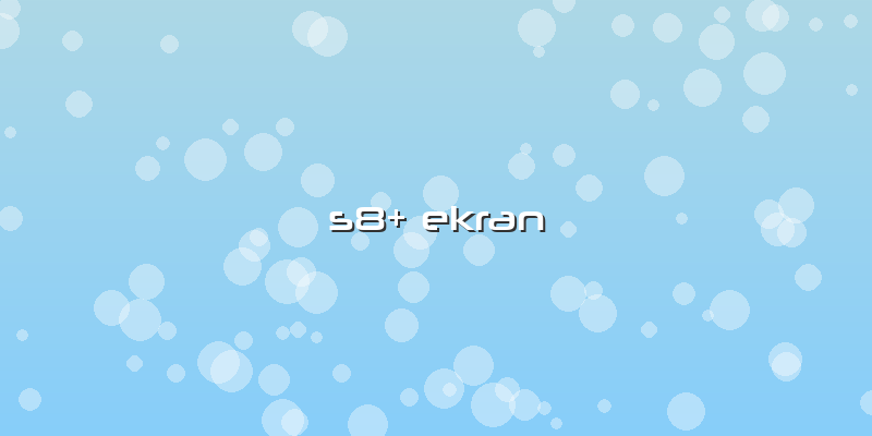 S8+ Ekran