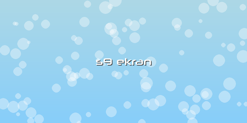 S9+ Ekran