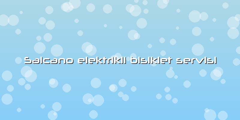 Salcano Elektrikli Bisiklet Servisi