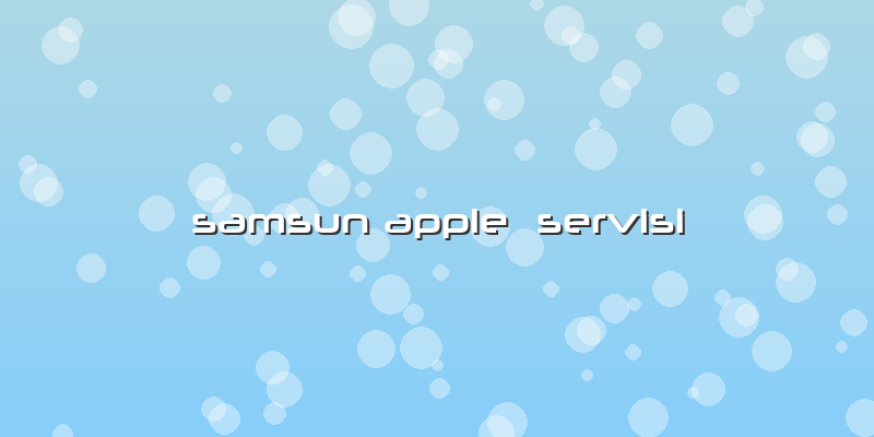 Samsun Apple  Servisi