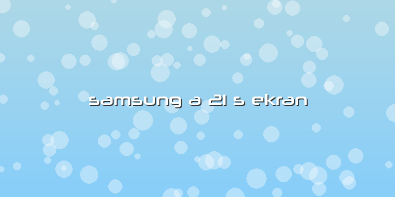 Samsung A 21 S Ekran