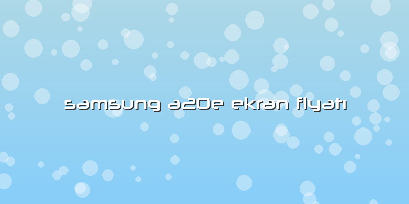 Samsung A20e Ekran Fiyatı