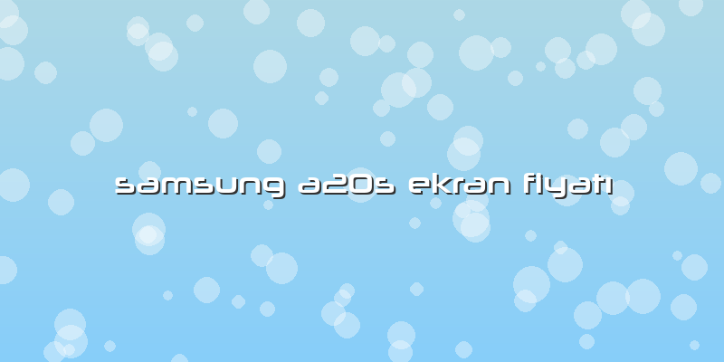Samsung A20s Ekran Fiyatı