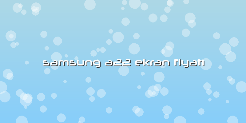 Samsung A22 Ekran Fiyatı