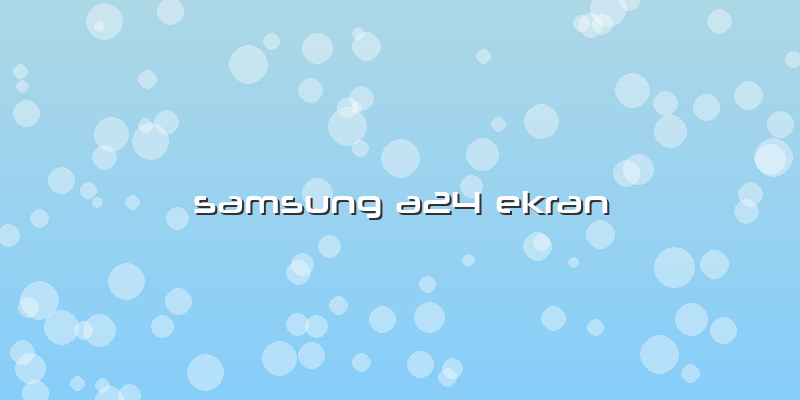 Samsung A24 Ekran
