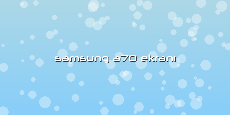 Samsung A70 Ekranı