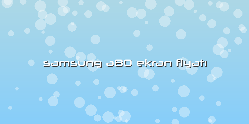 Samsung A80 Ekran Fiyatı