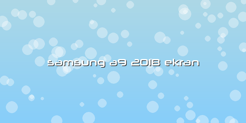 Samsung A9 2018 Ekran