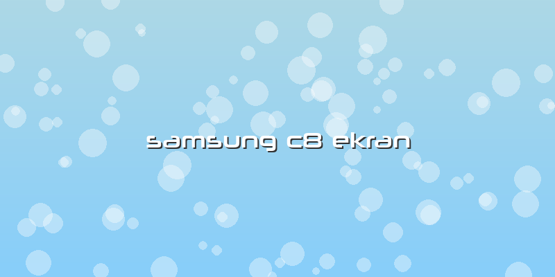Samsung C8 Ekran