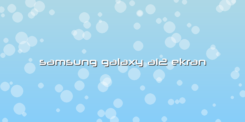 Samsung Galaxy A12 Ekran
