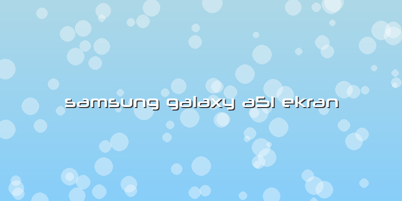 Samsung Galaxy A51 Ekran