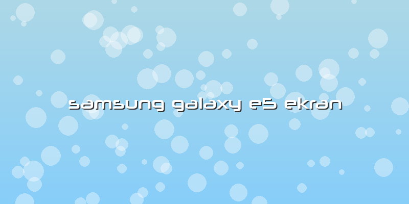 Samsung Galaxy E5 Ekran