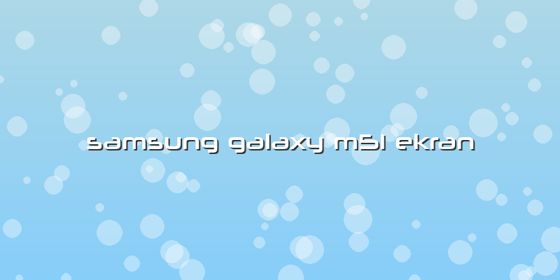 Samsung Galaxy M51 Ekran