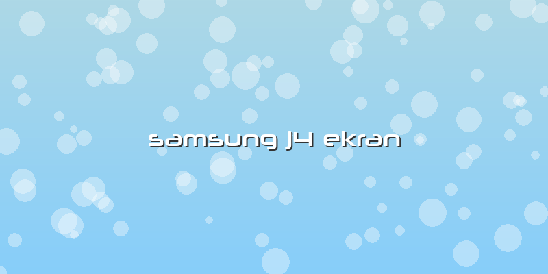 Samsung J4 Ekran