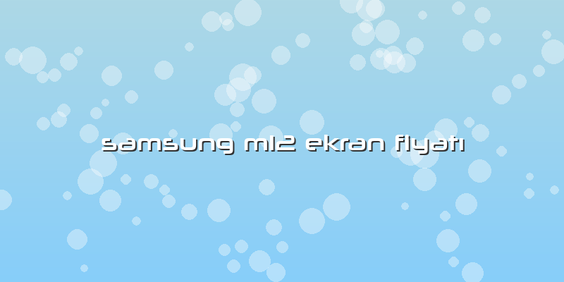 Samsung M12 Ekran Fiyatı