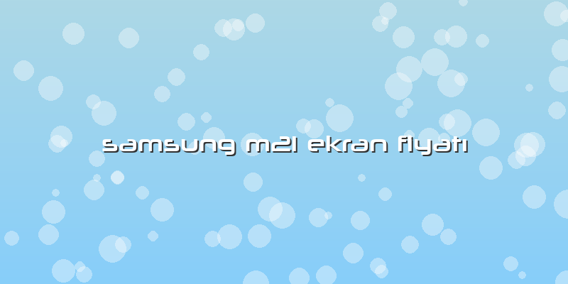 Samsung M21 Ekran Fiyatı