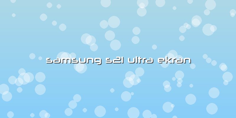 Samsung S21 Ultra Ekran