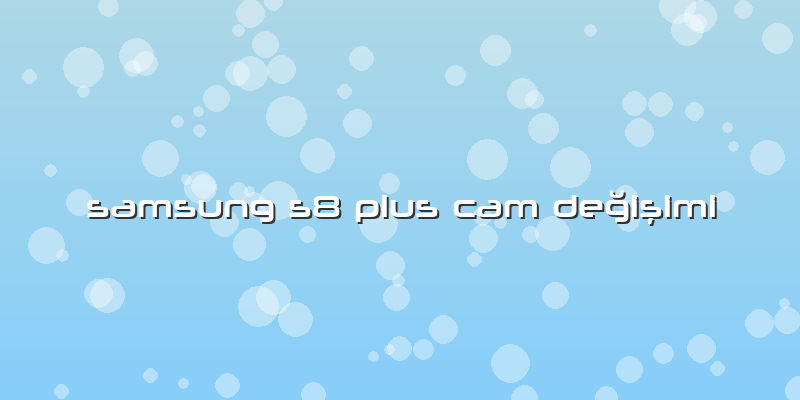 Samsung S8 Plus Cam Değişimi