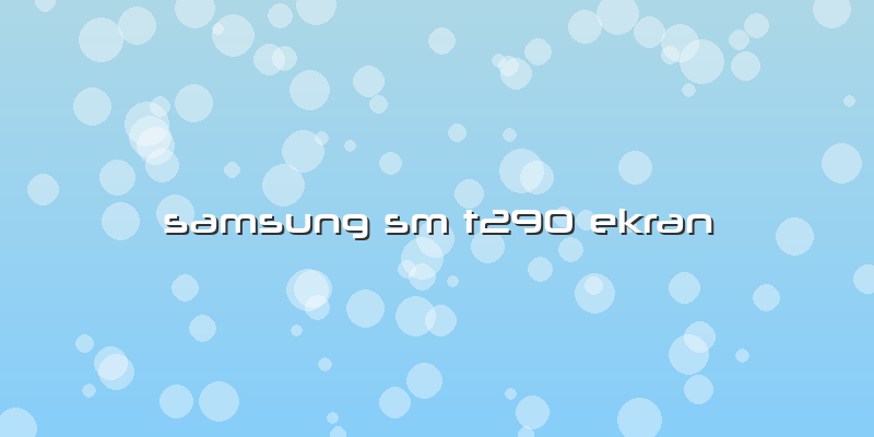 Samsung Sm T290 Ekran
