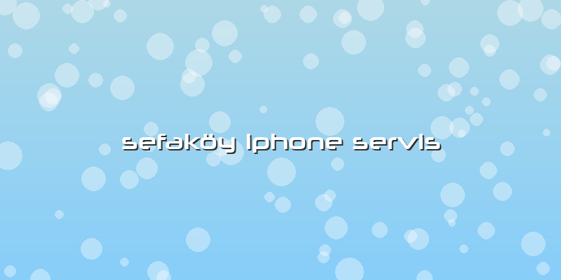 Sefaköy Iphone Servis