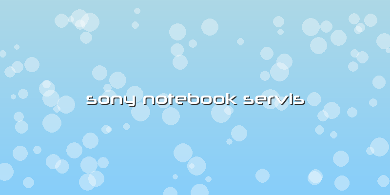Sony Notebook Servis