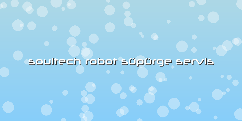 Soultech Robot Süpürge Servis