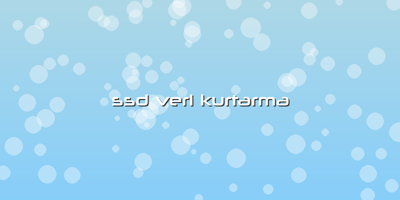 Ssd Veri Kurtarma