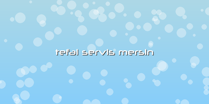 Tefal Servis Mersin