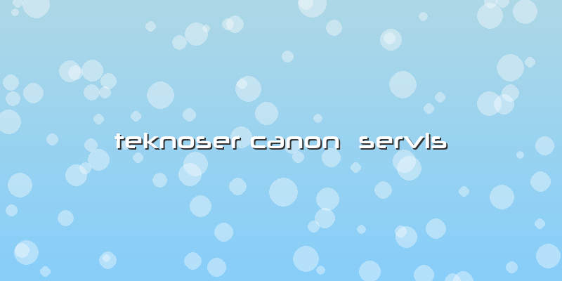 Teknoser Canon  Servis