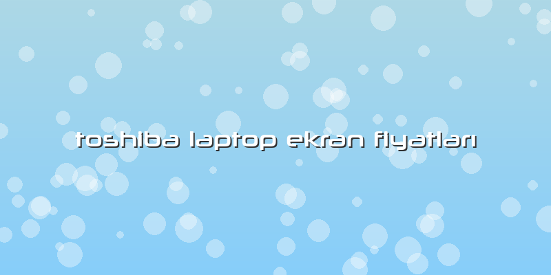Toshiba Laptop Ekran Fiyatları