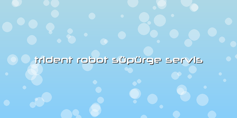 Trident Robot Süpürge Servis
