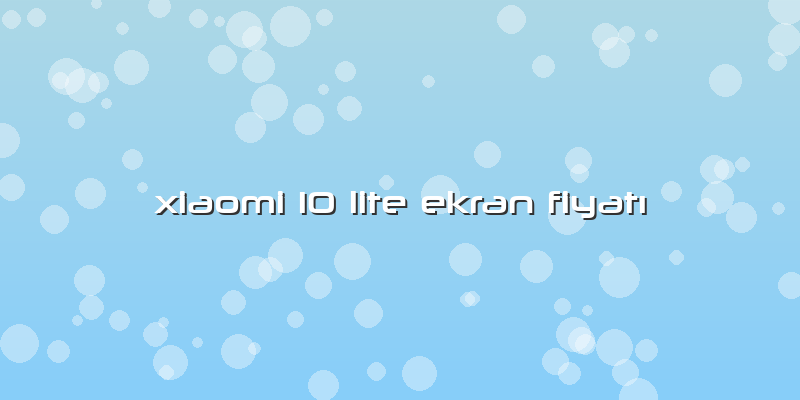 Xiaomi 10 Lite Ekran Fiyatı