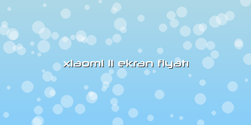 Xiaomi 11 Ekran Fiyatı