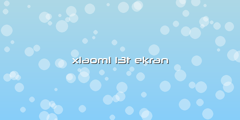 Xiaomi 13t Ekran